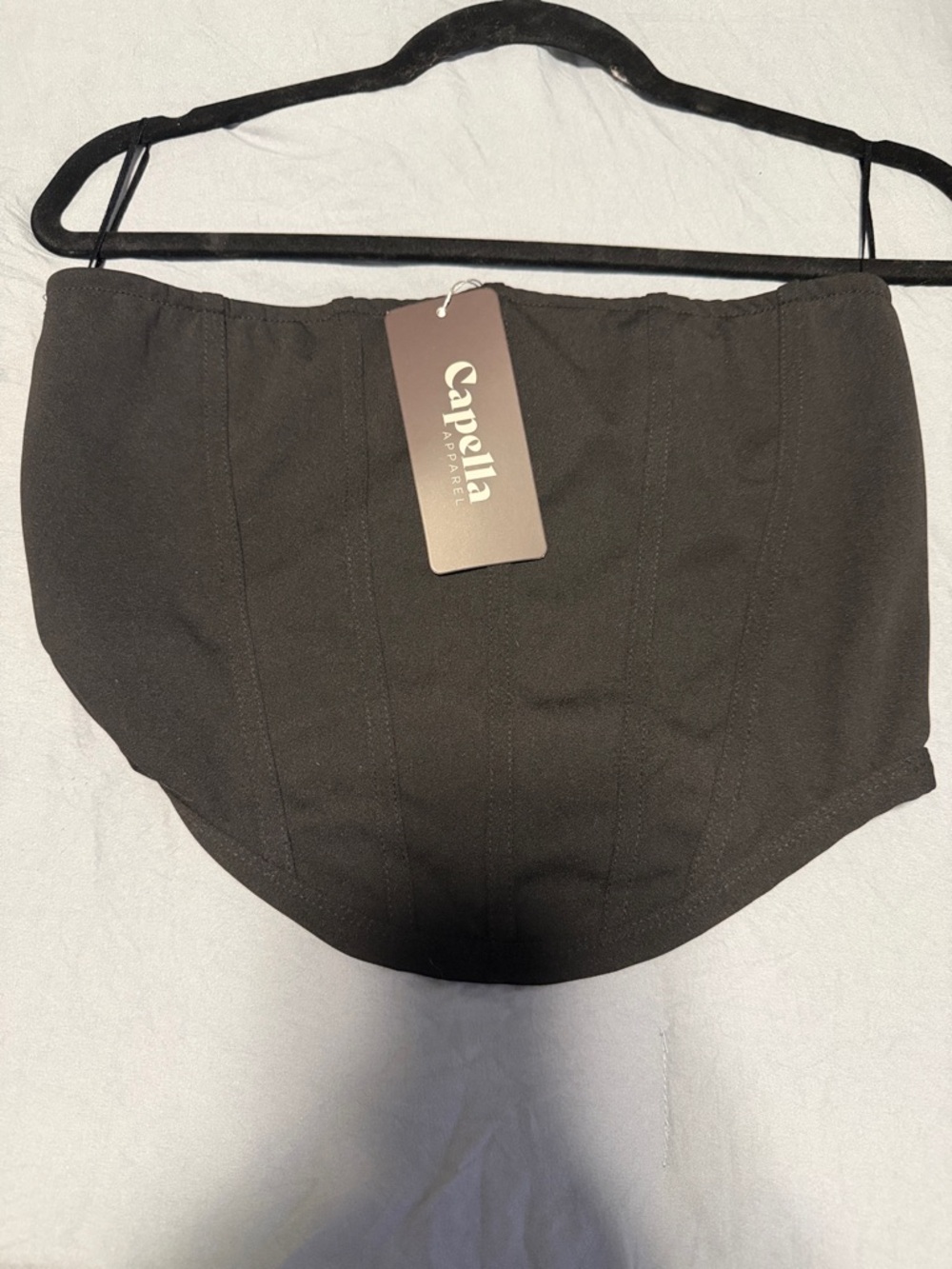 Capella Apparel Black High-Waist Women’s Shorts with Contour Seams